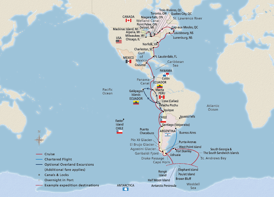 Longitudinal World Cruise V Dates & Pricing Viking Expeditions