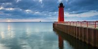 Lighthouse on coast of Milwaukee