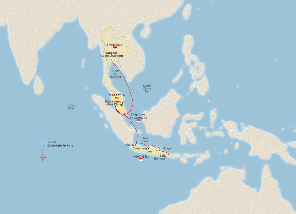 Bangkok, Bali & Beyond Map