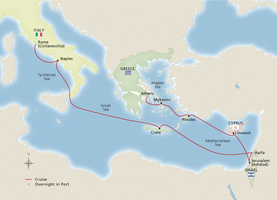 Cities of Antiquity & the Holy Land - Rome to Athens - Cruise Overview
