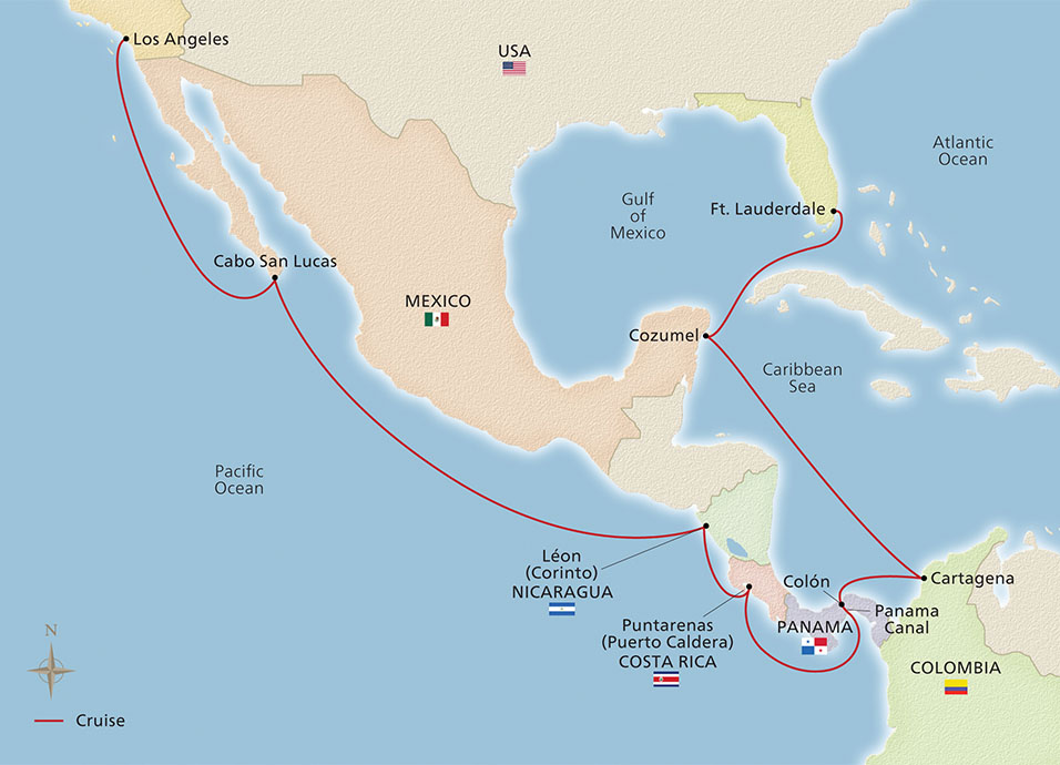 Map of the Panama Canal & Coastal Holiday itinerary 