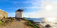 Windmill by the sea in Mykonos